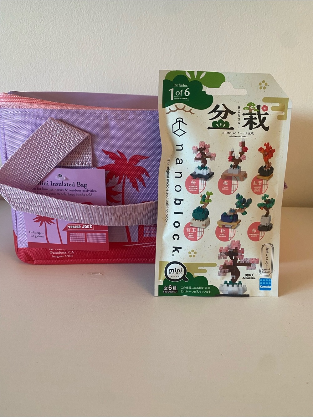 Mini Insulated Lunch Bag in Purple and Pink